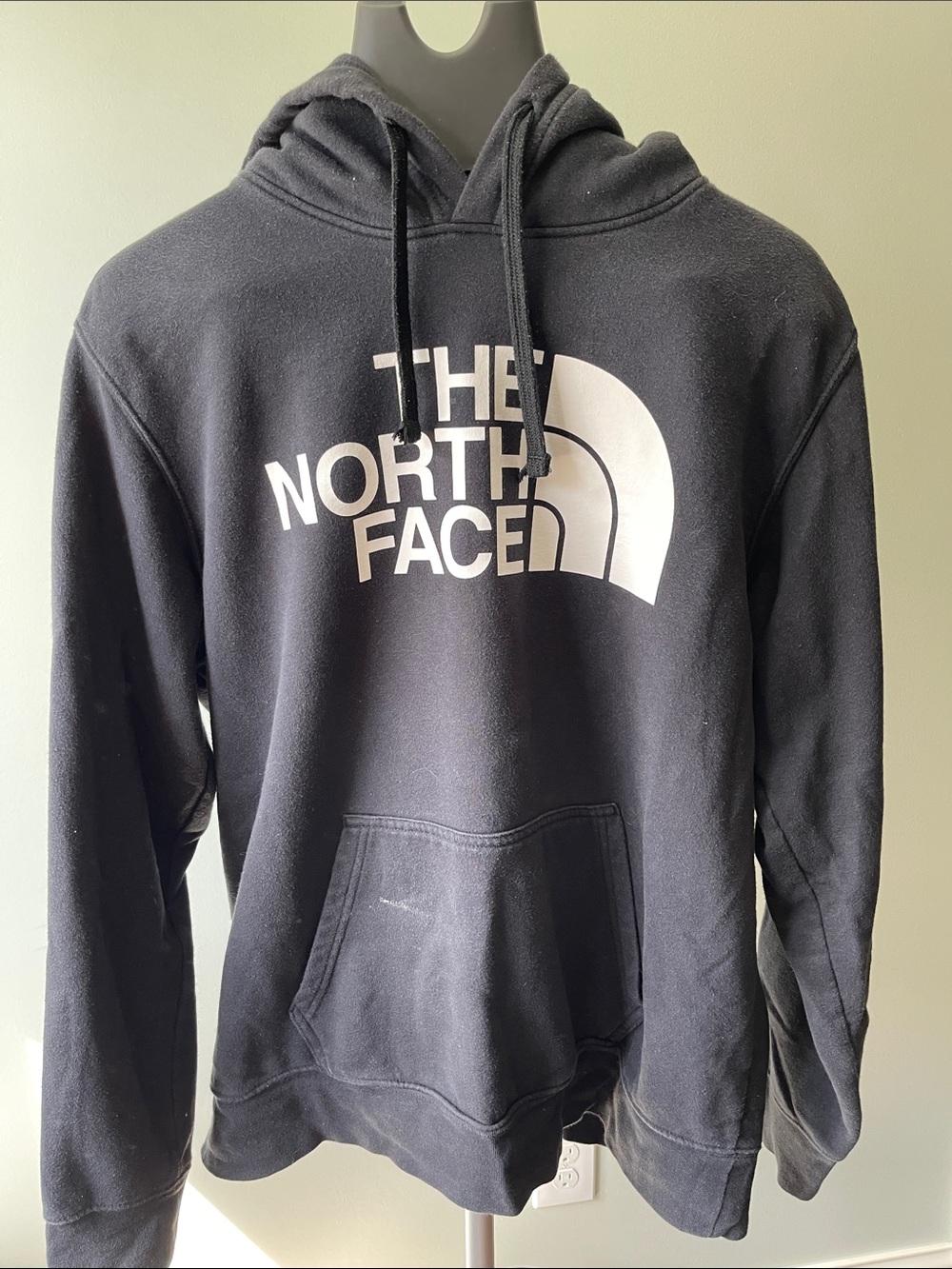 The North Face Men’s Black Hoodie with White Logo